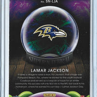 Lamar Jackson 2021 Panini Contenders Supernatural Insert Card #SN-LJA