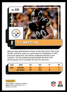 T.J. Watt 2022 Panini Donruss Series Mint Card #221