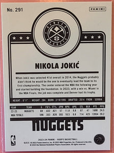 Nikola Jokic 2023 2024 Panini Hoops Winter Tribute  Series Mint Card #291