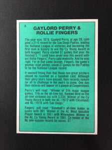 Gaylord Perry and Rollie Fingers 1984 Donruss Living Legends Series Mint Card #A