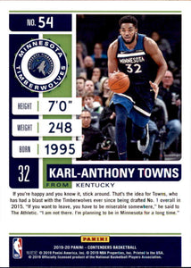 Karl-Anthony Towns 2019 2020 Panini Contenders Series Mint Card #54