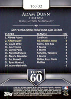 Adam Dunn 2011 Topps Topps 60 Series Mint Card #T60-32
