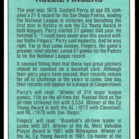 Gaylord Perry & Rollie Fingers 1984 Donruss Living Legends Mint Card #A