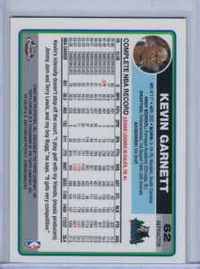 Kevin Garnett 2006 2007 Topps Chrome Series Mint Card #62