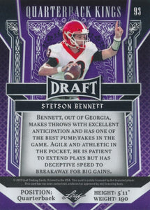 Stetson Bennett 2023 Leaf Draft Quarterback Kings Blue Series Mint Rookie Card #93