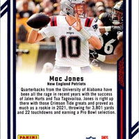 Mac Jones 2022 Donruss Dominators Series Mint Insert Card #D-33