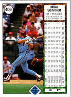 Mike Schmidt 1989 Upper Deck Series Card #406
