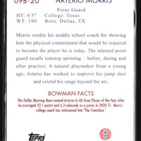 Arterio Morris 2023 Bowman Chrome University Series Mint Card #09B-20