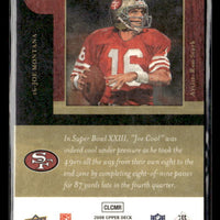 Joe Montana 2008 Upper Deck Masterpieces Series Mint Card #46