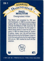 Paul Molitor 1991 Donruss Diamond Kings Series Mint Card #DK-1