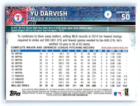 Yu Darvish 2015 Topps Series Mint Card #50
