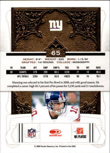 Eli Manning 2009 Donruss Classics Series Mint Card #65