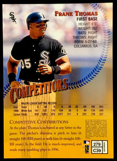 Frank Thomas 1997 Topps Finest Competitors with Peel Series Mint Card