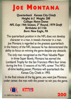 Joe Montana 1993 Pro Set Power Series Mint Card #200
