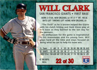 Will Clark 1994 Post Cereal Series Mint Card #22

