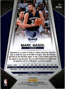 Marc Gasol 2017 2018 Panini Prizm Green Series Mint Card #204