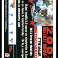 Steve McNair 2004 Topps Series Mint Card #296