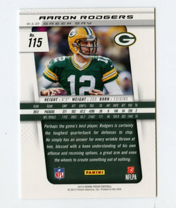 Aaron Rodgers 2013 Panini Prizm Series Mint 2nd Year Card #115