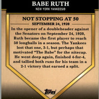 Babe Ruth 2012 Topps Golden Greats Series Mint Card #GG72