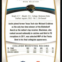 Justin Blackmon 2012 Topps Platinum Series Mint Rookie Card #140