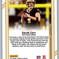 Derek Carr 2022 Donruss Dominators Series Mint Insert Card #D-32