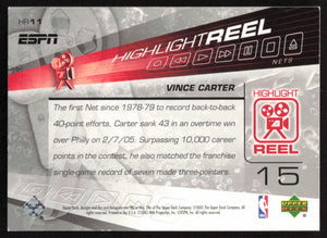 Vince Carter 2005 2006 Upper Deck ESPN Highlight Reel Series Mint Card #HR11