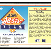 Will Clark 1991 Score All Star Team Series Mint Card #664