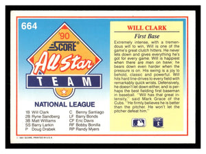 Will Clark 1991 Score All Star Team Series Mint Card #664