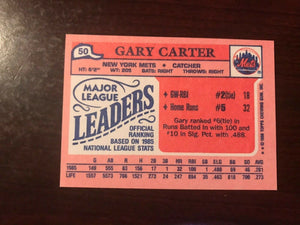 Gary Carter 1986 Topps Mini Leaders Series Mint Card #50