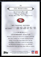 Joe Montana 2011 Topps Gridiron Legends BLUE Series Mint Card #50
