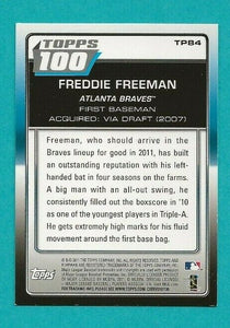 Freddie Freeman 2011 Bowman Topps 100 Series Mint Rookie Card #TP84