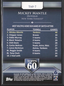 Mickey Mantle 2011 Topps Topps 60 Series Mint Card #T60-7