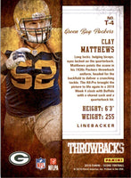 Clay Matthews 2019 Score Throwbacks Series Mint Card #T-4
