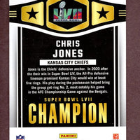 Chris Jones 2023 Donruss Champ Is Here Series Mint Card #CIH-16