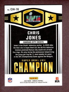 Chris Jones 2023 Donruss Champ Is Here Series Mint Card #CIH-16