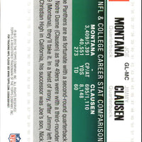 Joe Montana and Jimmy Clausen 2010 Topps Gridiron Lineage Series Mint Card #GL-MC