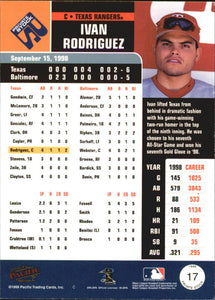Ivan Rodriguez 1999 Pacific Private Stock Series Mint Card #17