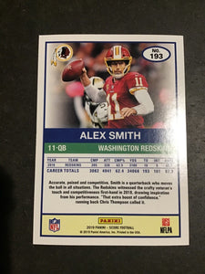 Alex Smith 2019 Panini Score SCORECARD Series Mint Card #193