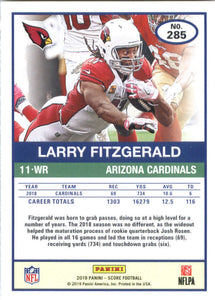 Larry Fitzgerald 2019 Panini Score Series Mint Card #285