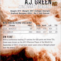 A.J. Green 2014 Topps Fire Flame Foil Series Mint Card #96