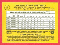 Don Mattingly 1987 Donruss Series Mint Card #52
