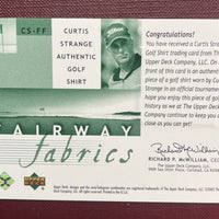 Curtis Strange 2002 Upper Deck Fairway Fabrics Mint Card #CS-FF