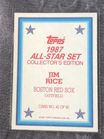 Jim Rice 1987 Topps All-Star Collector's Edition Mint Card #42
