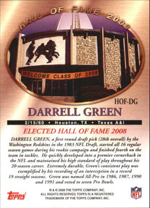 Darrell Green 2006 Topps Hall of Fame Tribute Mint Card #HOFT-DG