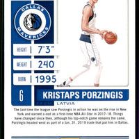 Kristaps Porzingis 2019 2020 Panini Contenders Red Series Mint Card #64