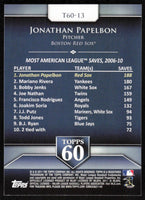 Jonathan Papelbon 2011 Topps Topps 60 Series Mint Card #T60-13
