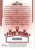 Jerry Rice 2023 Sage Five Star Records Series Mint Card #FS-4
