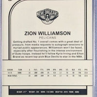 Zion Williamson 2019 2020 Panini NBA Hoops Series Mint Rookie Card #258