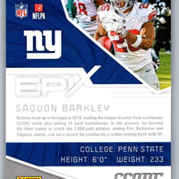 Saquon Barkley 2019 Score Epix Season Series Mint Card #ES-8