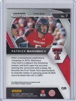 Patrick Mahomes II 2021 Panini Prizm Draft Picks Green Prizm Series Mint Card #7
